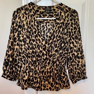 Nordstrom Halogen Wrap Front Peplum Top